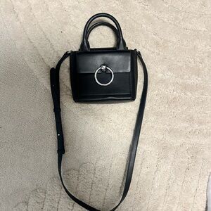 Claudie Pierlot Black Mini Bag with Silver Hardware